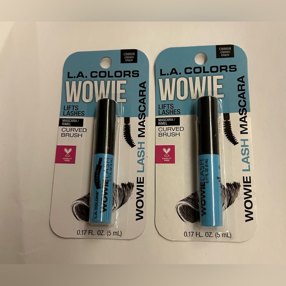 New Two L.A. Colors Wowie Mascara Classic Black Lifts Lashes 0.17 oz (5 mL)